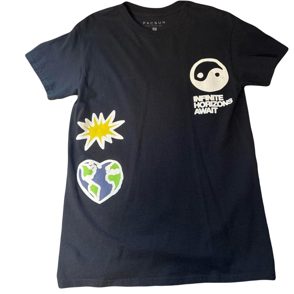 Pacsun Men's Black and Navy T-shirt